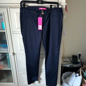 Lilly Pulitzer navy blue Kelly skinny ankle pants. Size 4. NWT